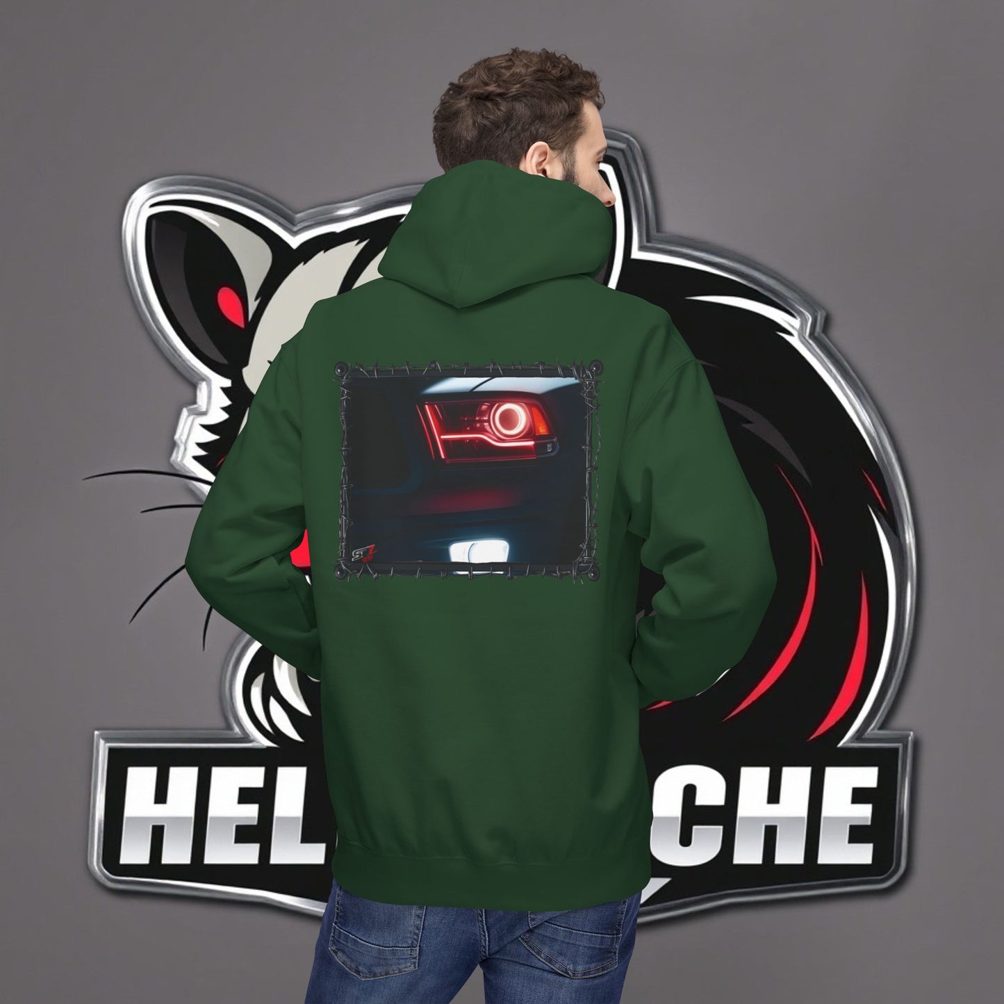 HellKuache fleece hoodie RedEye