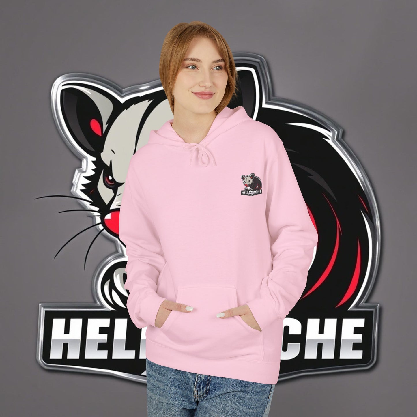 HellKuache fleece hoodie RedEye