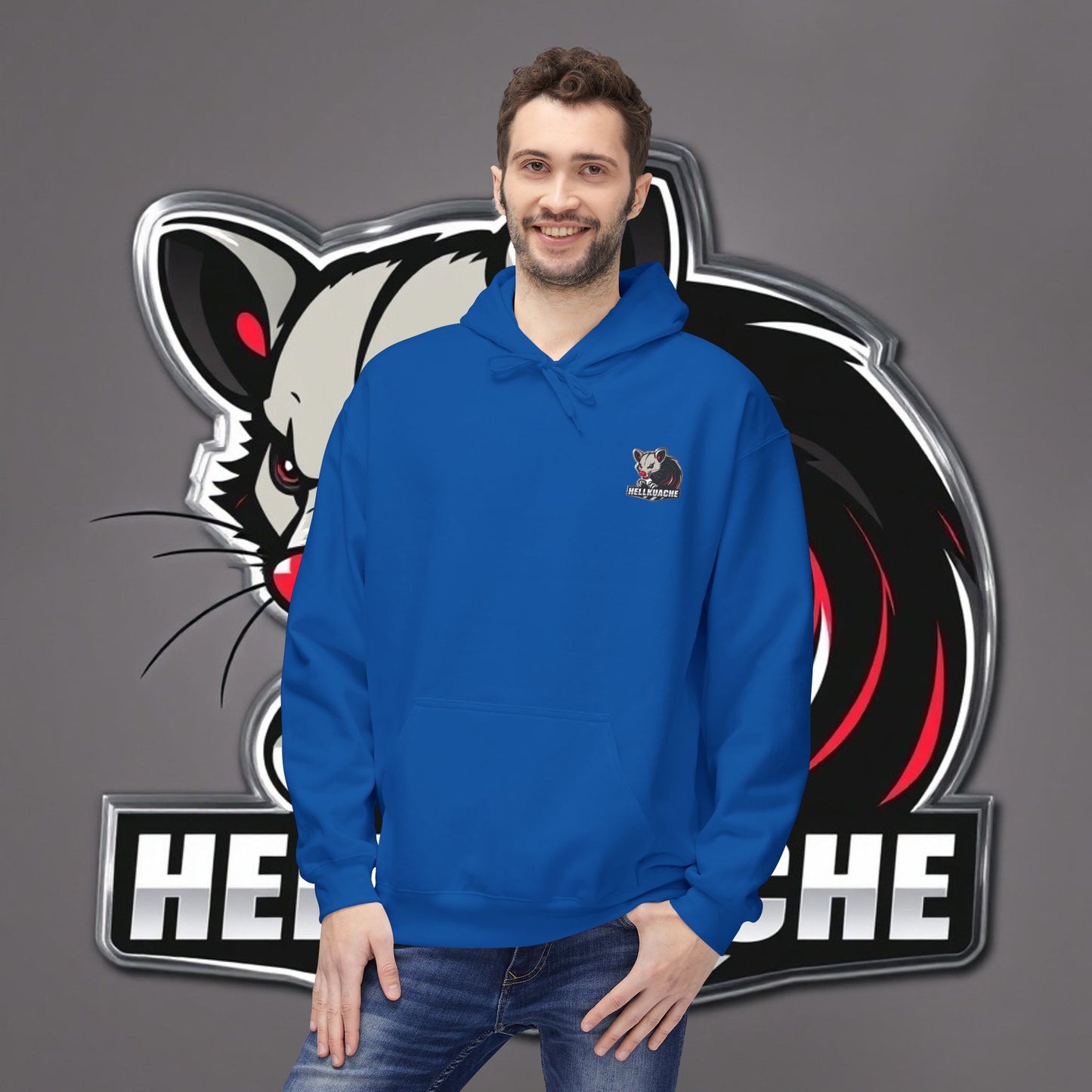 HellKuache fleece hoodie RedEye