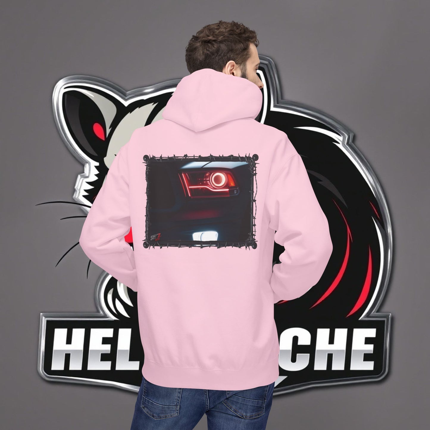 HellKuache fleece hoodie RedEye