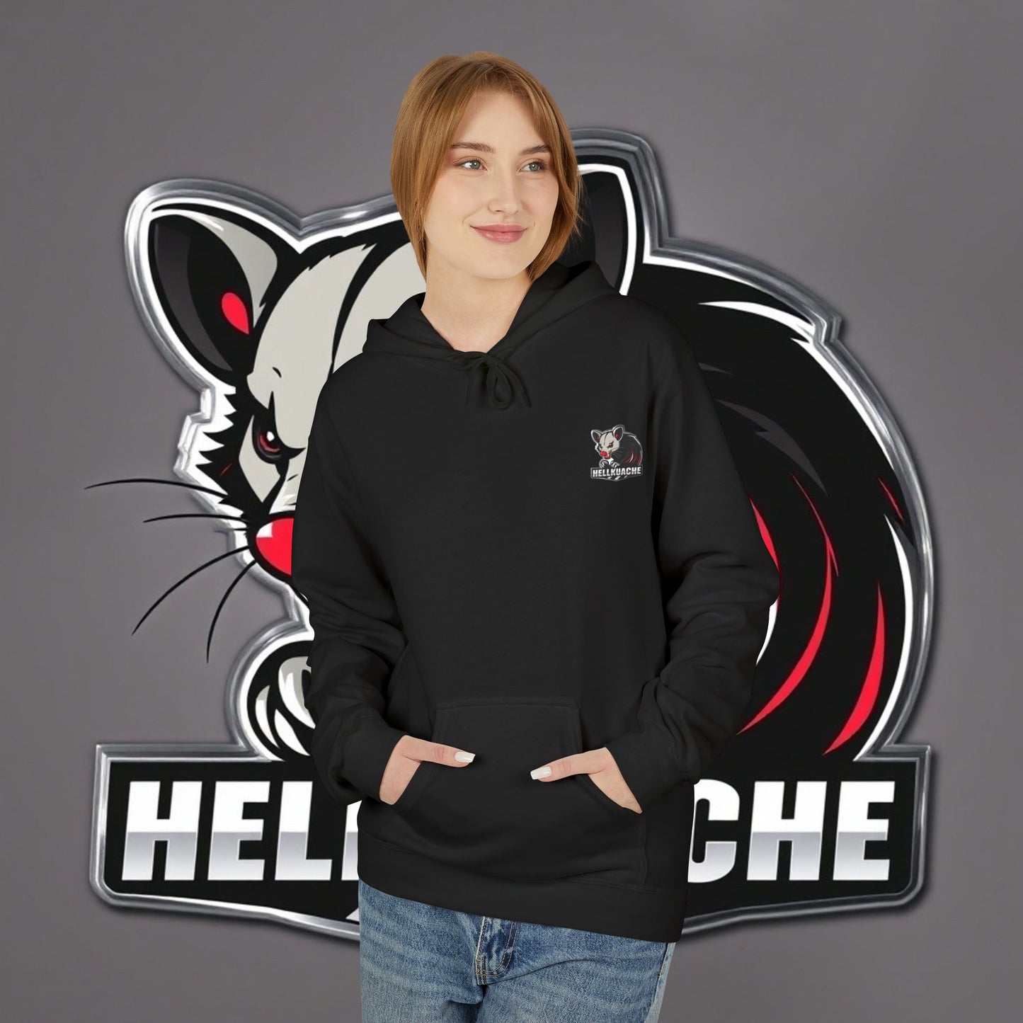 HellKuache fleece hoodie RedEye