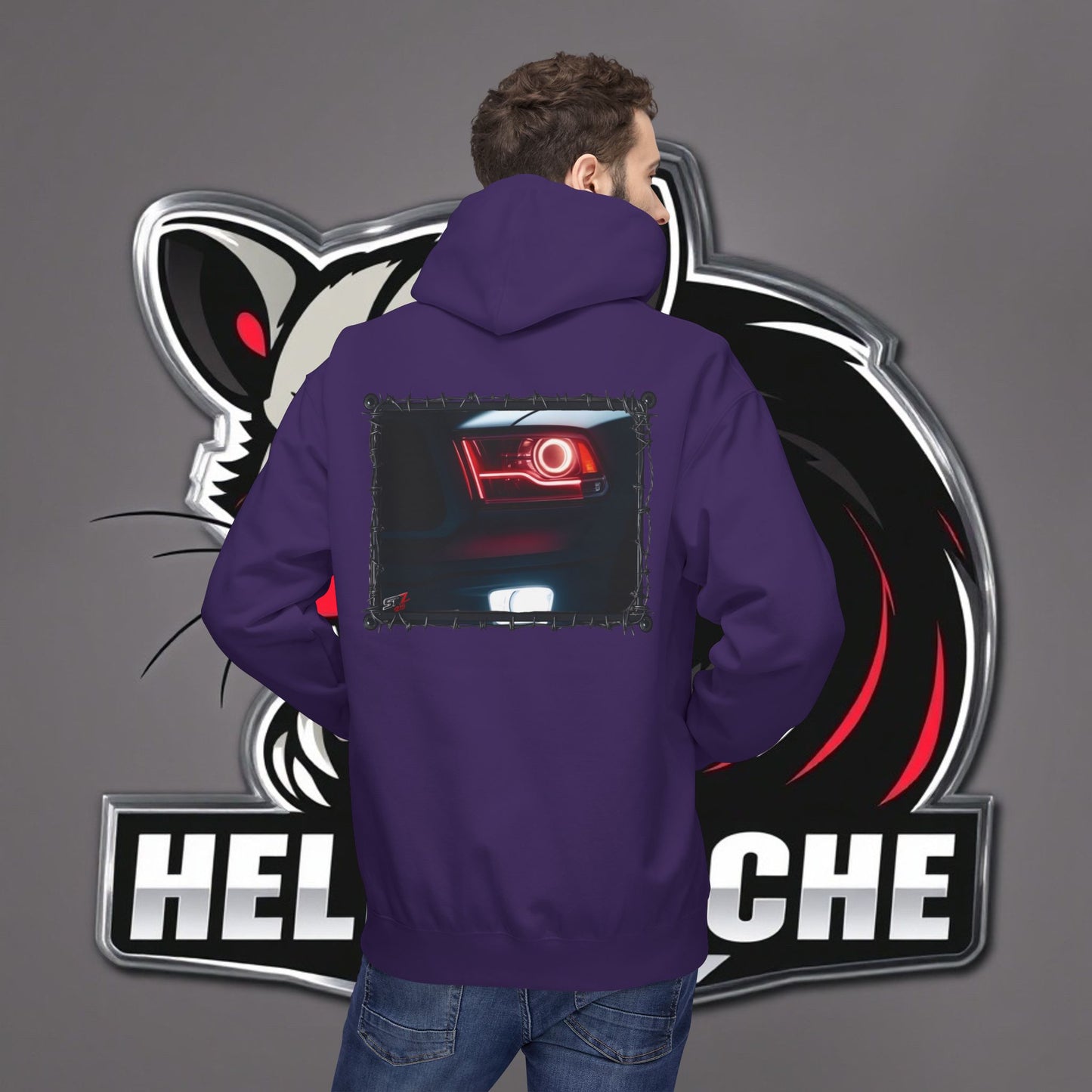 HellKuache fleece hoodie RedEye