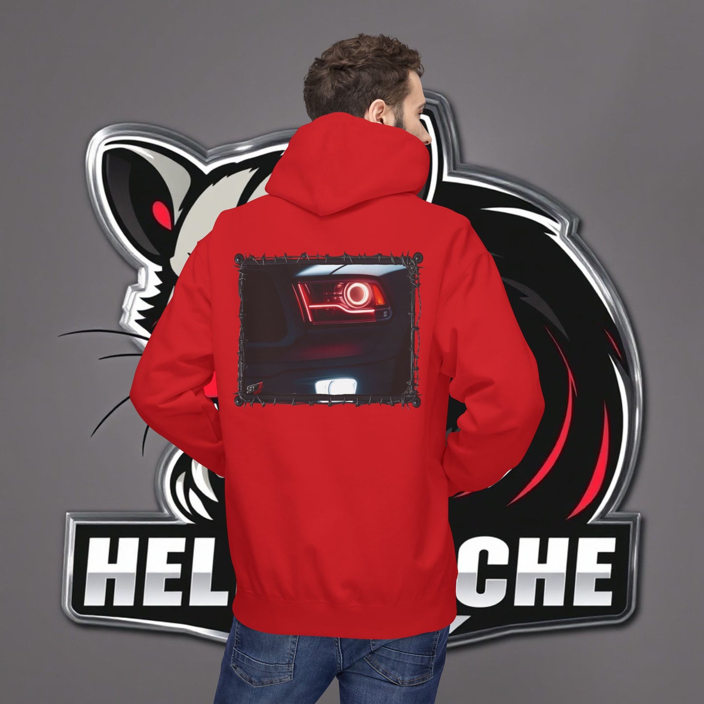 HellKuache fleece hoodie RedEye