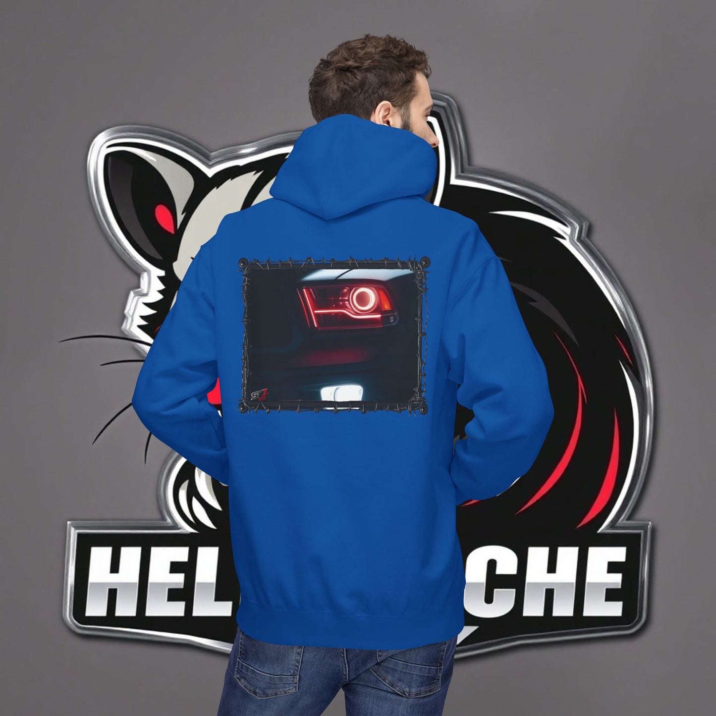 HellKuache fleece hoodie RedEye