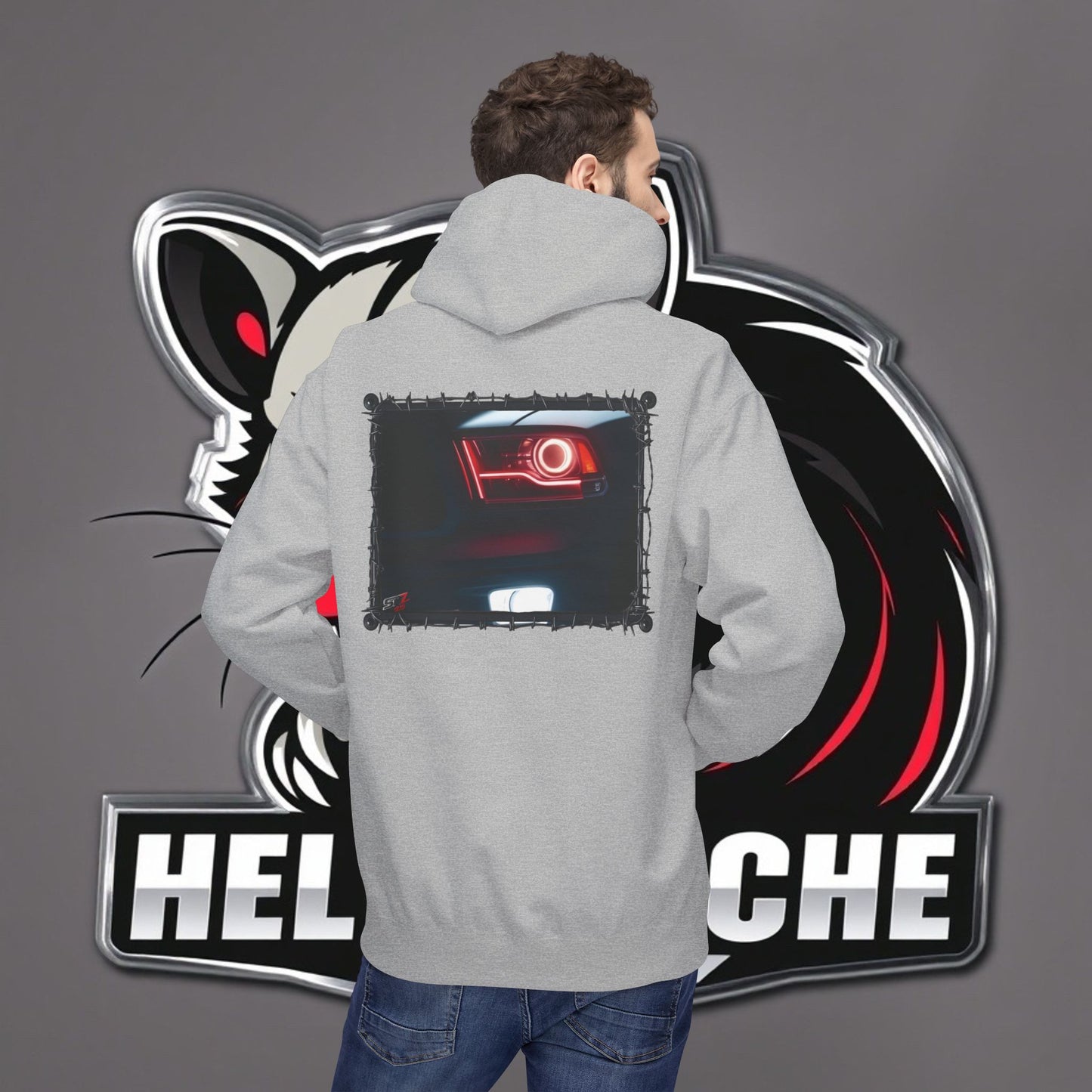 HellKuache fleece hoodie RedEye