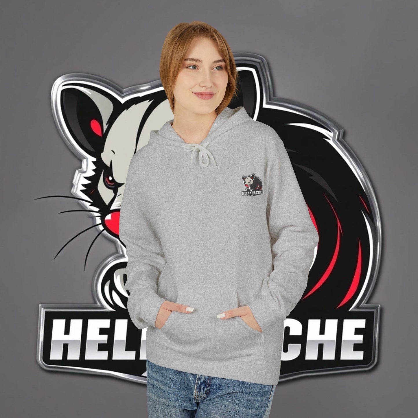 HellKuache fleece hoodie RedEye