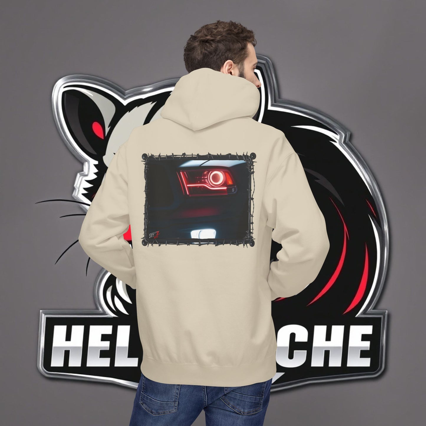 HellKuache fleece hoodie RedEye