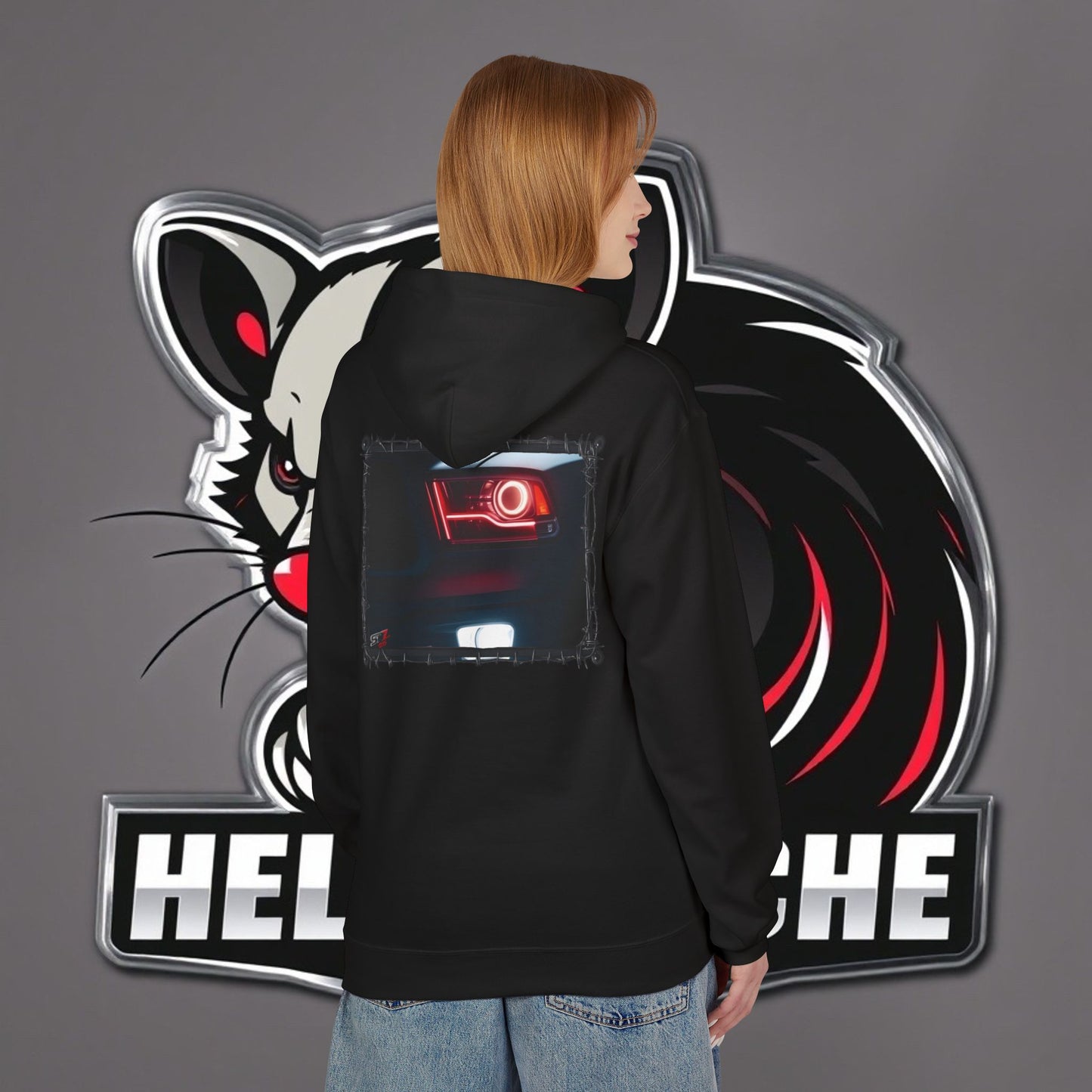 HellKuache fleece hoodie RedEye