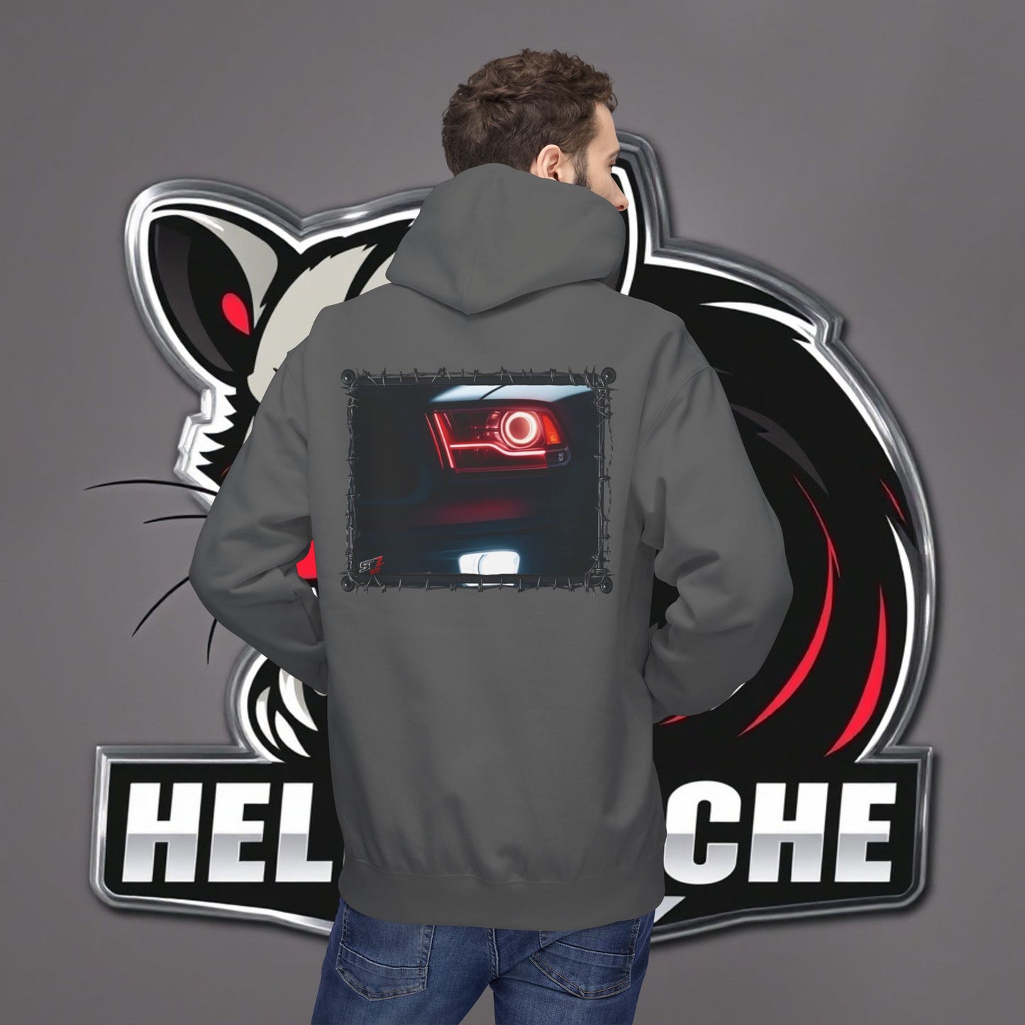 HellKuache fleece hoodie RedEye