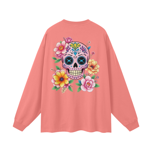 Dia de Los muertos,Womens,Kawaii,Sugar skull,Long sleeve